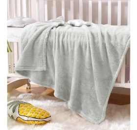 Resim Urz Store Peluş Bebek Battaniyesi Yenidoğan Welsoft Bebek Arabası Beşik Puset Kundak Battaniye 120X100 cm 