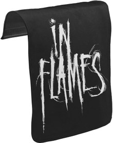 Resim In Flames - Logo Unisex Siyah Tak-Çıkar Postacı Çanta Kapağı CK-894 