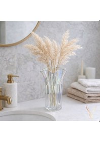 Resim Teal Cam Vazo - Şeffaf Şeffaf 