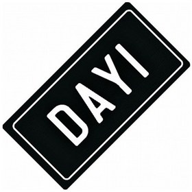 Resim Dayı Yazılı Sök-tak-pratik Vantuzlu Yeni Nesil Dekor Plaka 