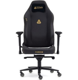 Resim Titanseat Throne Leather Gold Oyuncu Koltuğu Gold 