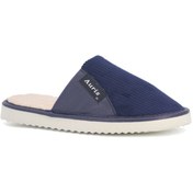 Resim soElite Kadife Önü Kapalı Yumuşak Tabanlı Yarı Deri Erkek Ev Misafir Terliği Çeyiz Bohça 