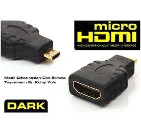 Resim Dark Micro HDMI - HDMI Dönüştürücü Cep Telefonu 