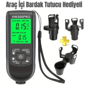 Resim Epilons Hw-300Pro Oto Boya Kalınlık Ölçer Fe Nfe 2000Μm + 2 Fonksiyonlu Bardak Tutucu Hediyeli 