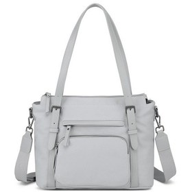 Resim Smart Bags Twill Dimi Kumaş Kadın Omuz Çantası 3329 Gri 