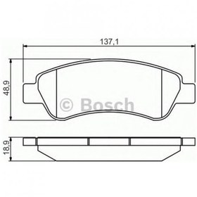 Resim Bosch Fren Balatası Arka 137Mm Jumper II Boxer II Ducato III 07 