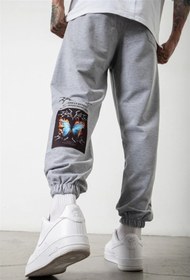 Resim De Carte Gri Unisex Butterfly Baskılı Jogger Eşofman Altı 