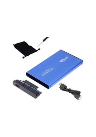 Resim MAXGO 2126 2.5 Inç Usb 3.0 Sata Harddisk Hdd Kutusu 5 Gbps + Kılıf - Mavi Aluminyum 