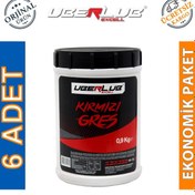 Resim Uberlub Excell Kırmızı Kalsiyum Sabunlu Gres 6 x 900 G 