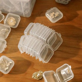 Resim 10 Adet Mini Şeffaf Takı Saklama Kutuları Kapaklı - Küpeler, Boncuklar, Makyaj & El Sanatları Malzemeleri İçin Mükemmel - Ev & Yatak Odası Düzeni İçin Kompakt Plastik Organizatör Kutular 
