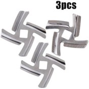 Resim Novahub Paslanmaz İç Delik 8mm Kıyma Makinesi Parçaları Mgb Serisi Kıyma Makinesi İçin Bıçak 3pcs 