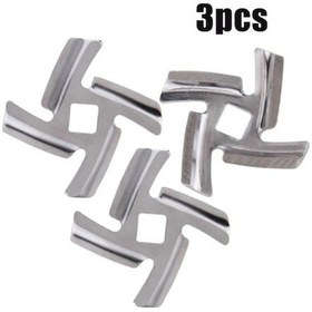 Resim Novahub Paslanmaz İç Delik 8mm Kıyma Makinesi Parçaları Mgb Serisi Kıyma Makinesi İçin Bıçak 3pcs 
