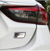 Resim Sones Araba F Desenli Alüminyum Alaşımlı Kişiselleştirilmiş Dekoratif Çıkartmalar, Boyut: 7.5x3.5x04cm Siyah Beyaz 