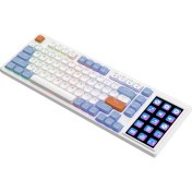 Resim CoverZone Ajazz AKP815 %75 Düşük Profilli Mekanik Klavye, 4.33'' LED Dokunmatik Ekranlı, Programlanabilir Rgb Gasket Kablolu Klavye, Win/mac Için 16 Tuşlu Özel Masa Kontrolcüsü - Brown Switch 