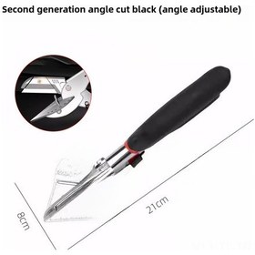 Resim Hombey Çok Amaçlı Açı Makası - 45 Ve 90 Kesim, U Tipi Kenar Kaplama, Toka Ve Ahşap İşleri İçin Profesyonel Makine Kırmızı-siyah 