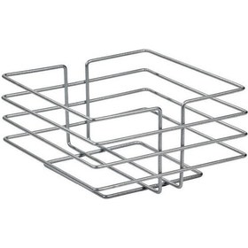 Resim Edora Home Gümüş Paslanmaz Oval Köşeli Kare Ekmek Sepeti Makrome - Çok Amaçlı Metal Gümüş 