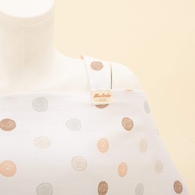 Resim Çift Katlı Muslin Emzirme Önlüğü - Puantiye 