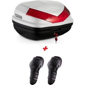 Resim Wogen Wg39 Basic Arka Çanta 39 Litre Beyaz + Karbon Dizlik Hedi Siyah 