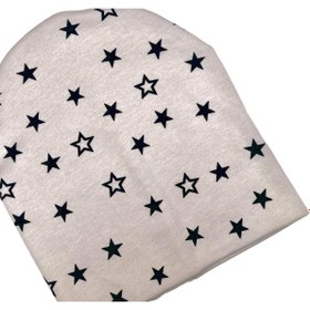 Resim neocotton 2'lı Cıft Katlı Pamuklu Penye Yıldızlı Bebek Bere 