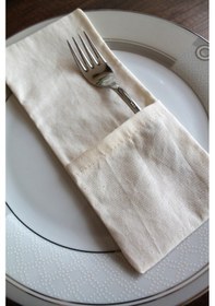 Resim 6 Adet Keten Kaşıklık - Punch Ve İşlemeye Uygundur- Servis Sunum 