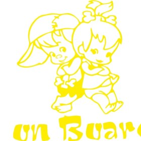 Resim Sticker Fabrikası Arabada Çocuk Var Sticker 00665 