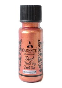 Resim Dora Metalik Boya 50 Ml. 128 Zinober Gold Karışık, Çok Renkli 