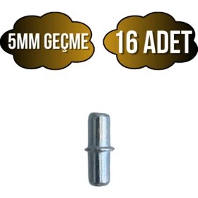 Resim Metal Çift Taraflı 5mm Geçme Raf Pimi Dolap Raf Altı Pimi(5mm)(Metal) 