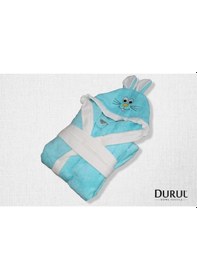 Resim Durul Kulaklı Pamuk Çocuk Bornozu 