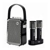 Resim Divoom SongBird-HQ Siyah Çift Karaoke Mikrofonlu Bluetooth Hoparlör 