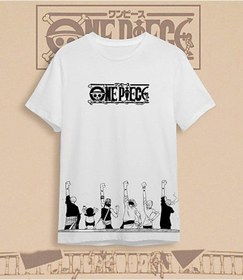 Resim One Piece Tayfa Beyaz Unisex T-shirt Beyaz 