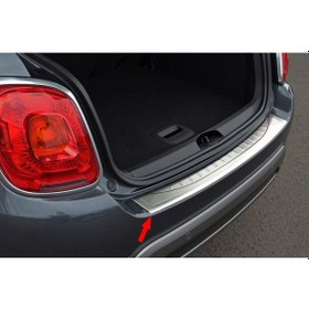 Resim Nova Krom Fiat 500x Krom Arka Tampon Eşiği 2015 Üzeri 