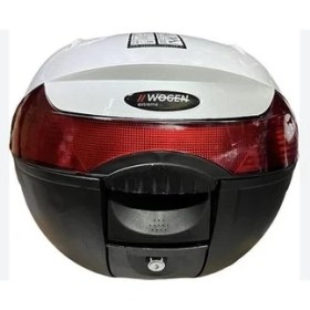 Resim Wogen 33 Litre Premium Sırt Dayamalı Motosiklet Çantası - Beyaz Karbon - 1401 023 