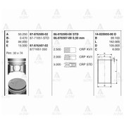 Resim Piston Segmanlı Pıckup Td-27 Pim 30mm 0.50 31-04569-050 