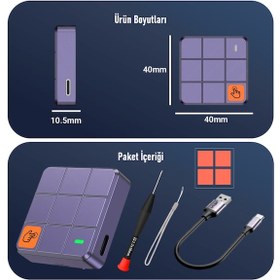 Resim Jeyı İ9-square 2230pro M.2 Nvme Ssd Kutusu Dokunmatik Yazma Koruması Write Protect Usb 3.2 Gen2 10gbps Alüminyum Soğutuculu Mini Disk Kutusu 