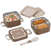 Resim Aryıldız Bento Lunch Box Yemek Termosu Kare 1400 Ml AR262115 Asker Yeşili 