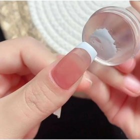 Resim Tırnak Baskı Aparatı Silikon Başlıklı Transfer French Baskı Aparatı 