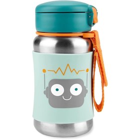 Resim Skip Hop Spark Style Pipetli Paslanmaz Çelik Suluk Robot 350ml - Yeşil / 350 ML 