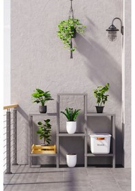 Resim 6 Katlı Banyo Düzenyelici Raf Mutfak Banyo Salon Çocuk Odası Düzenleyici Raf - Gri Gri 
