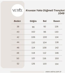 Resim Vetre Kadın Büyük Beden Kruvaze Yaka Düğmeli Vizon Trençkot 1049 Vizon 