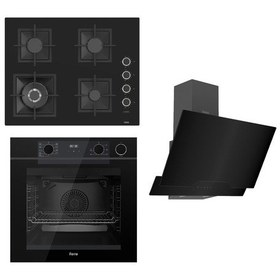 Resim Ferre Steamart-Fryart Serisi Siyah Ankastre Set SC405-WFA - QEP64CS - D063 