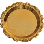 Resim Suntek Mumluk Tepsisi Yaratıcı Metal Kek Standı 25cm-altın 