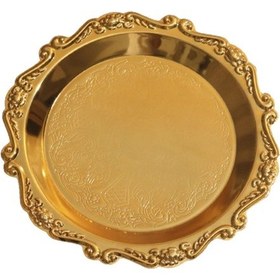 Resim Suntek Mumluk Tepsisi Yaratıcı Metal Kek Standı 25cm-altın 