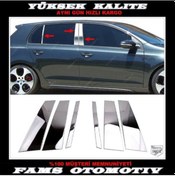Resim Vw Golf 6 Krom Kapı Direk Seti 6 Parça 2009-2013 Paslanmaz Çelik 