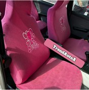 Resim Trend Auto PEMBE BARBİE SERVİS KILIFI & KOLTUK KILIFI PAMUK PENYE UNİVERSAL SET 
