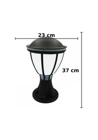 Resim Zita Bahçe Aydınlatma Kupa Set Üstü Armatür Siyah 37 CM E-27 Duylu 