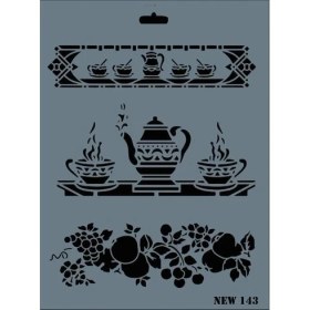 Resim Bucuks Mey Ithalat® Rich New Seri N-143 Stencil 35X25 cm 