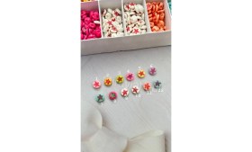 Resim Bebek Düğmesi Deniz Yıldızı Model 24 Adet Karışık Renkli 