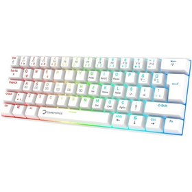 Resim Gamepower Lyra Rgb 60m 62tuş Beyaz Mekanik Kablolu Red Switch Ckckgmp0017 
