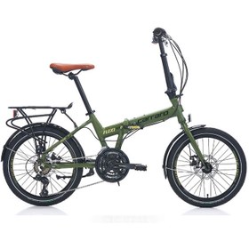 Resim Carraro Flexi 121D 20 Jant 350h Katlanır Bisiklet Mat Haki-Yeşil-Siyah 