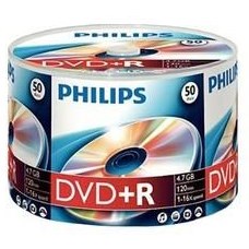 Resim PHİLİPS DVD(+R) 4,7GB 16X 50'Lİ PAKET 